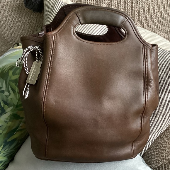 Coach Brown Leather Backpack - Picture 1 of 13